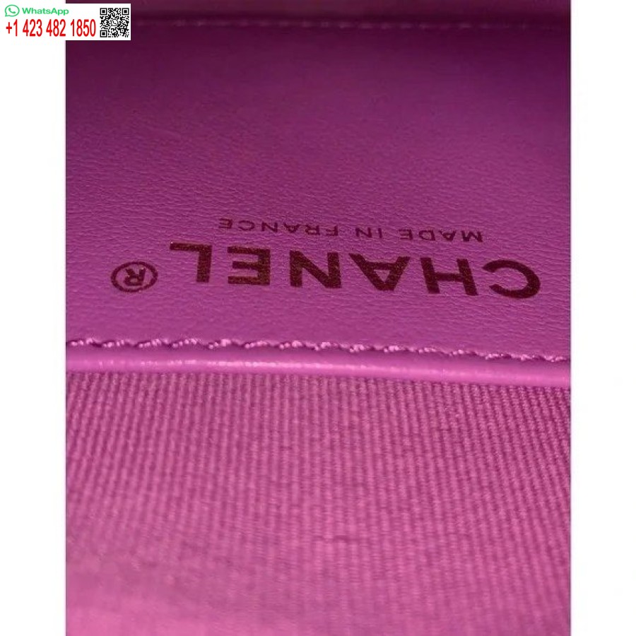 Portamonete Da Braccio Con Cerniera A Cuore Replica Perfetta Del Designer Chanel 22s Viola/nero Ap2786