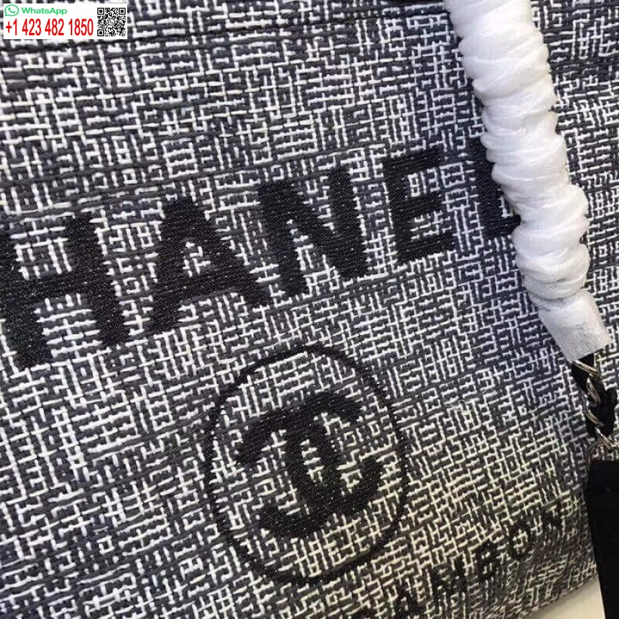 Replika Chanel Deauville Láncos Válltáska 33 Cm Magas Vászon Felsőtáska A66939