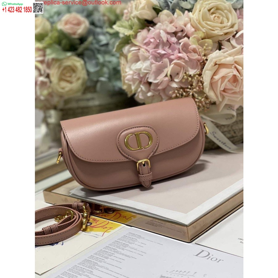 Réplique Dior M9327 Sac Dior Bobby Cuir De Veau Box Rose Est Ouest