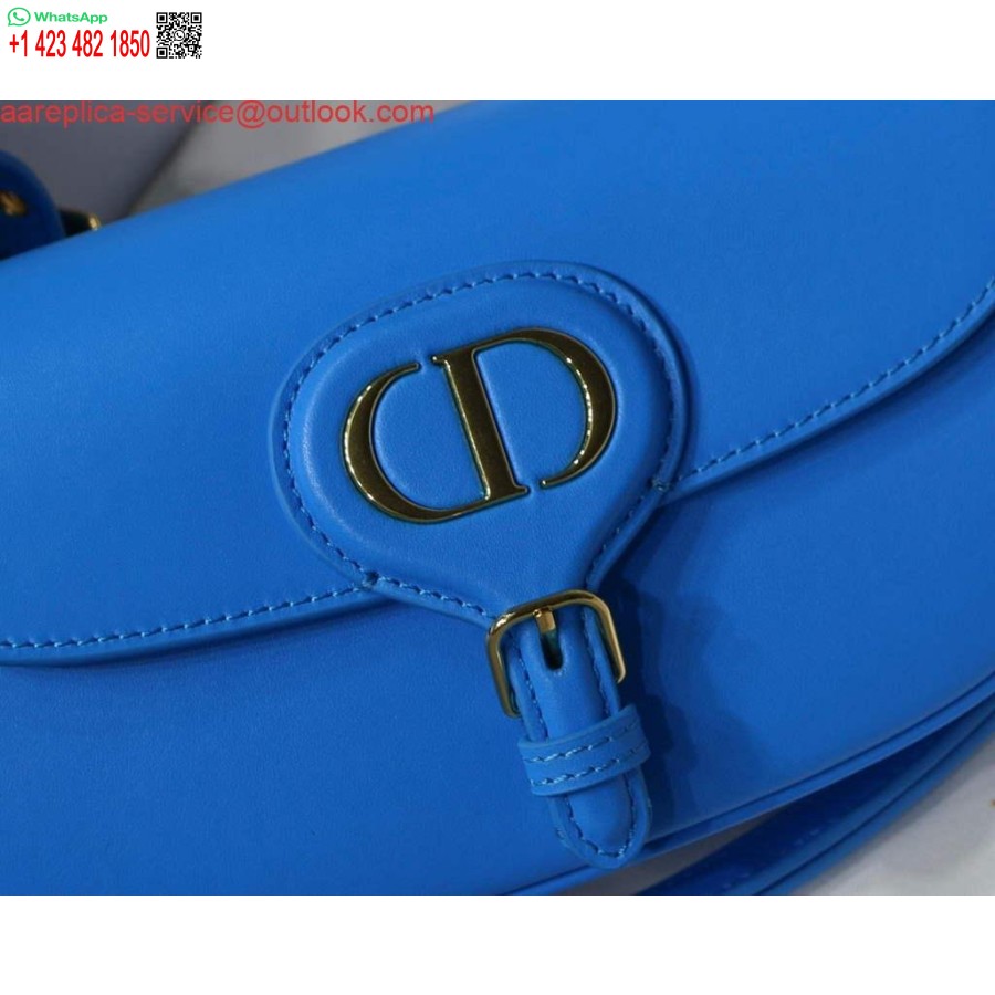Réplique Dior M9327 Sac Dior Bobby East West Cuir De Veau Box Bleu
