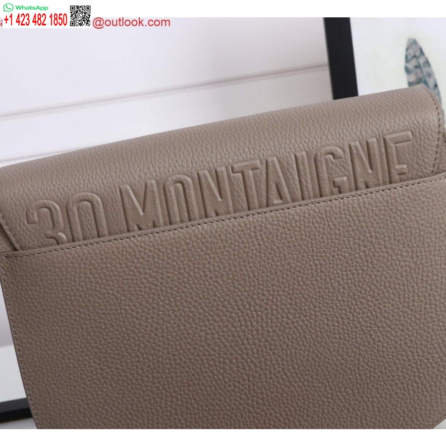 Réplica Dior M9320 Bolso Grande Dior Bobby Piel De Becerro Color Topo Cálido Con Correa Bordada Oblicua Azul