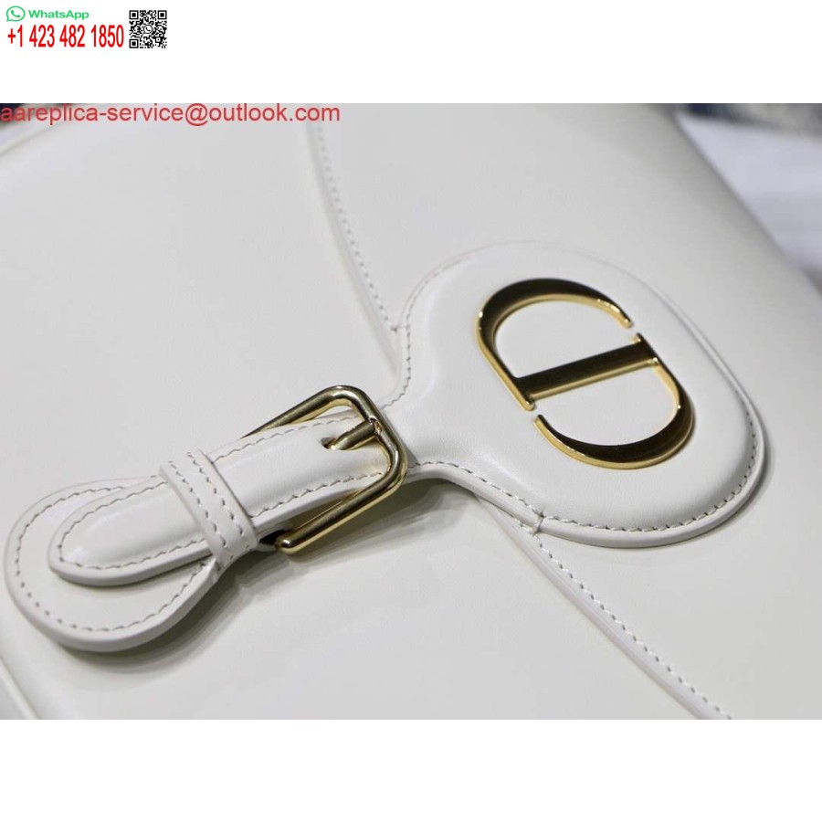 Réplique Dior M9320 Grand Sac Dior Bobby En Cuir De Veau Latte Box Avec Sangle Brodée Oblique Bleue