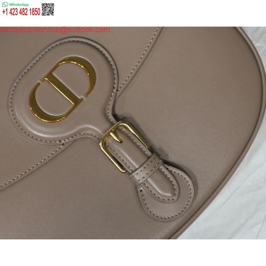 ماکت Dior M9320 کیف بزرگ بابی صورتی روشن جعبه گوساله با بند مایل آبی