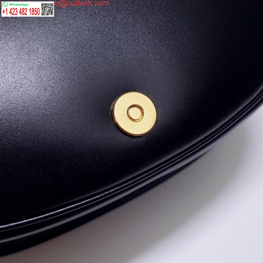 Replica Dior M9320 μεγάλη τσάντα Bobby μαύρο κουτί δέρμα μοσχαριού με μπλε λοξό λουράκι