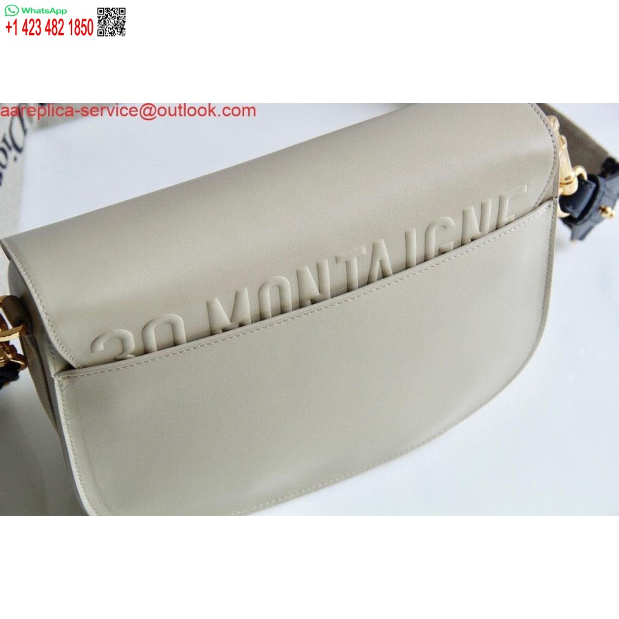 ماکت Dior M9320 کیف بزرگ بابی جعبه بژ پوست گوساله با بند مورب آبی