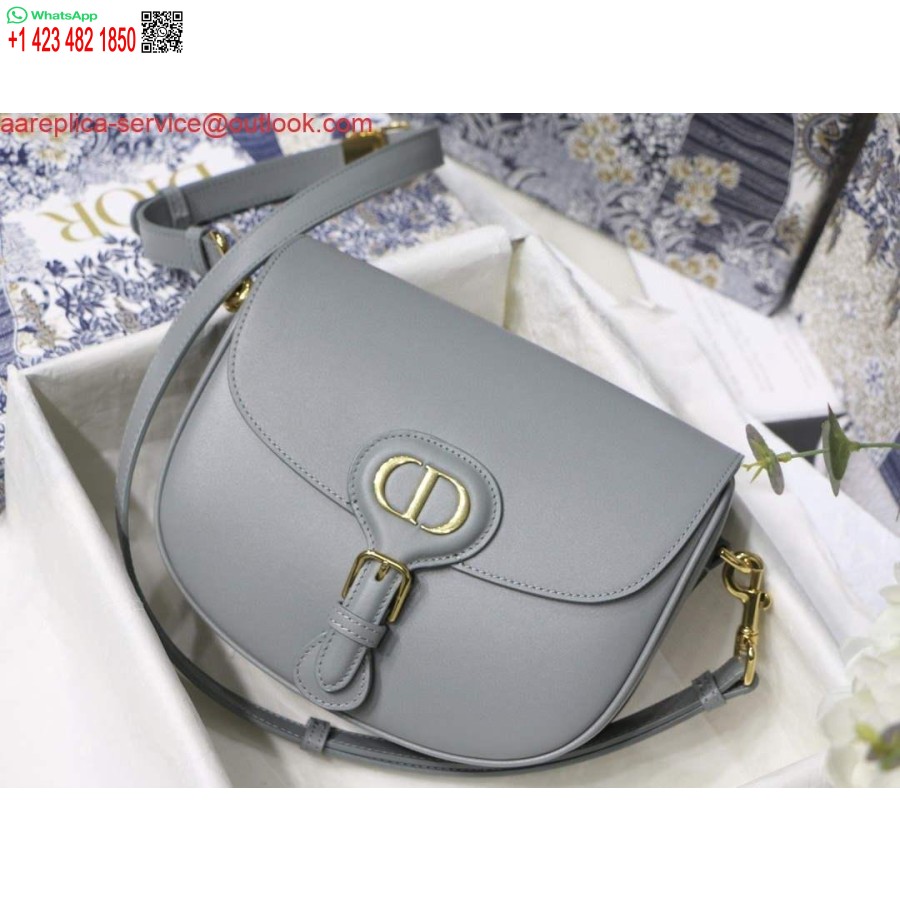 Réplique Dior M9319 Sac Dior Moyen Bobby Cuir De Veau Box Gris