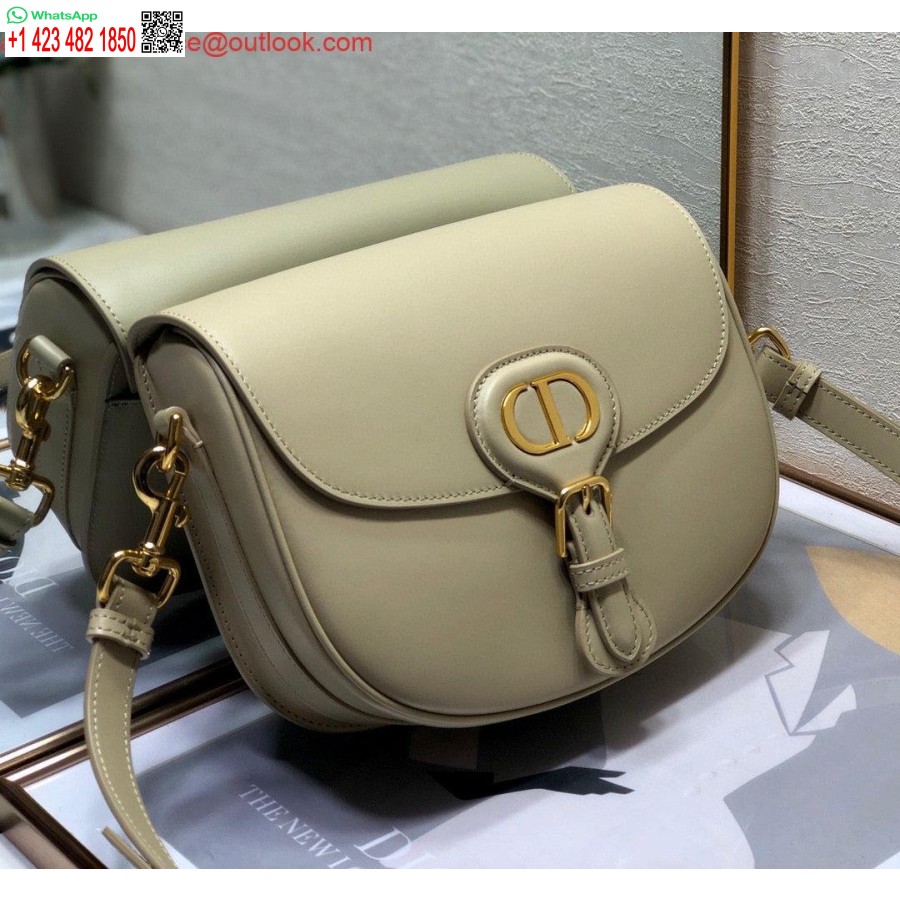 Réplique Dior M9319 Sac Bobby Moyen Cuir De Veau Box Gris Beige