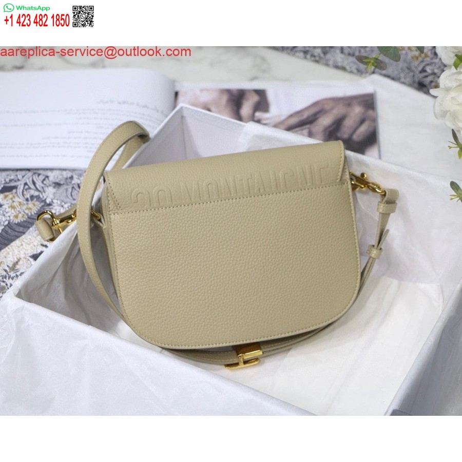 Replica Dior M9319 Vidutinis Bobby Bag Smėlio Spalvos Grūdėtas Blauzdos Oda