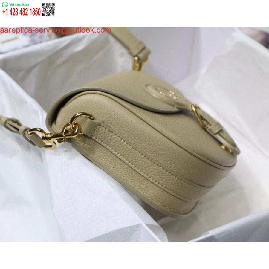 Replica Dior M9319 Vidutinis Bobby Bag Smėlio Spalvos Grūdėtas Blauzdos Oda