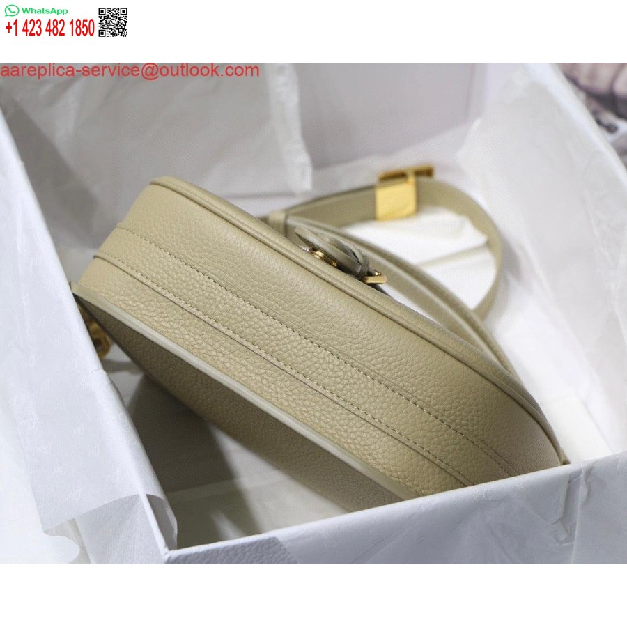 Replica Dior M9319 Vidutinis Bobby Bag Smėlio Spalvos Grūdėtas Blauzdos Oda