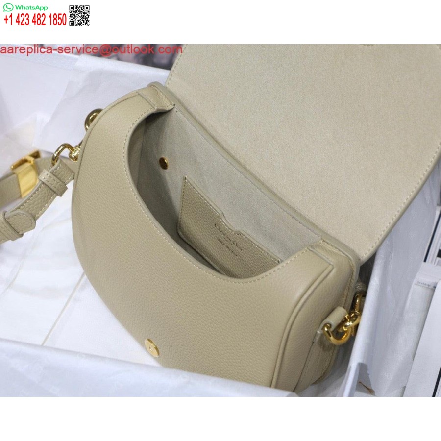 Replica Dior M9319 Vidutinis Bobby Bag Smėlio Spalvos Grūdėtas Blauzdos Oda
