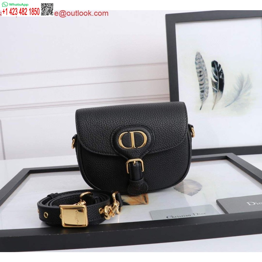 Réplique Dior M9317 Petit Sac Bobby Cuir De Veau Grainé Noir