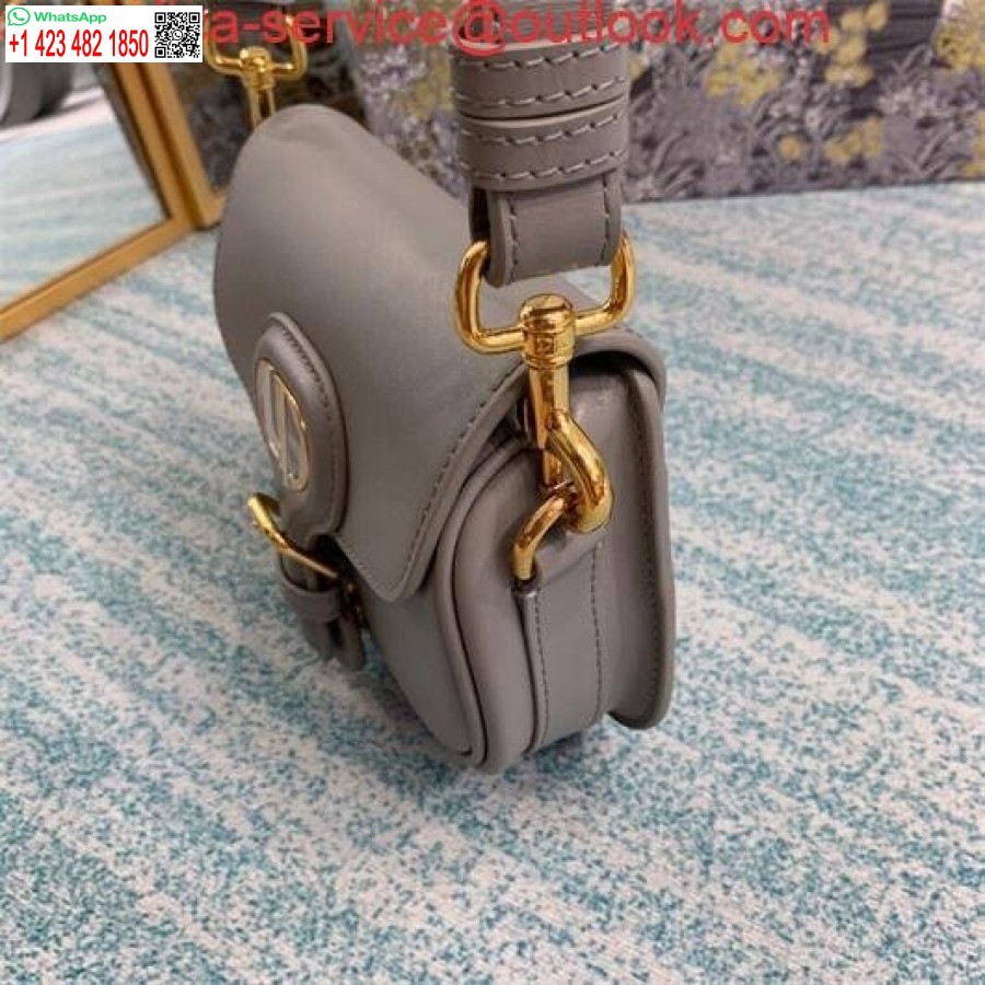 نسخة طبق الأصل من ديور M9317 ديور بوبي حقيبة كروس صغيرة 9268 رمادية