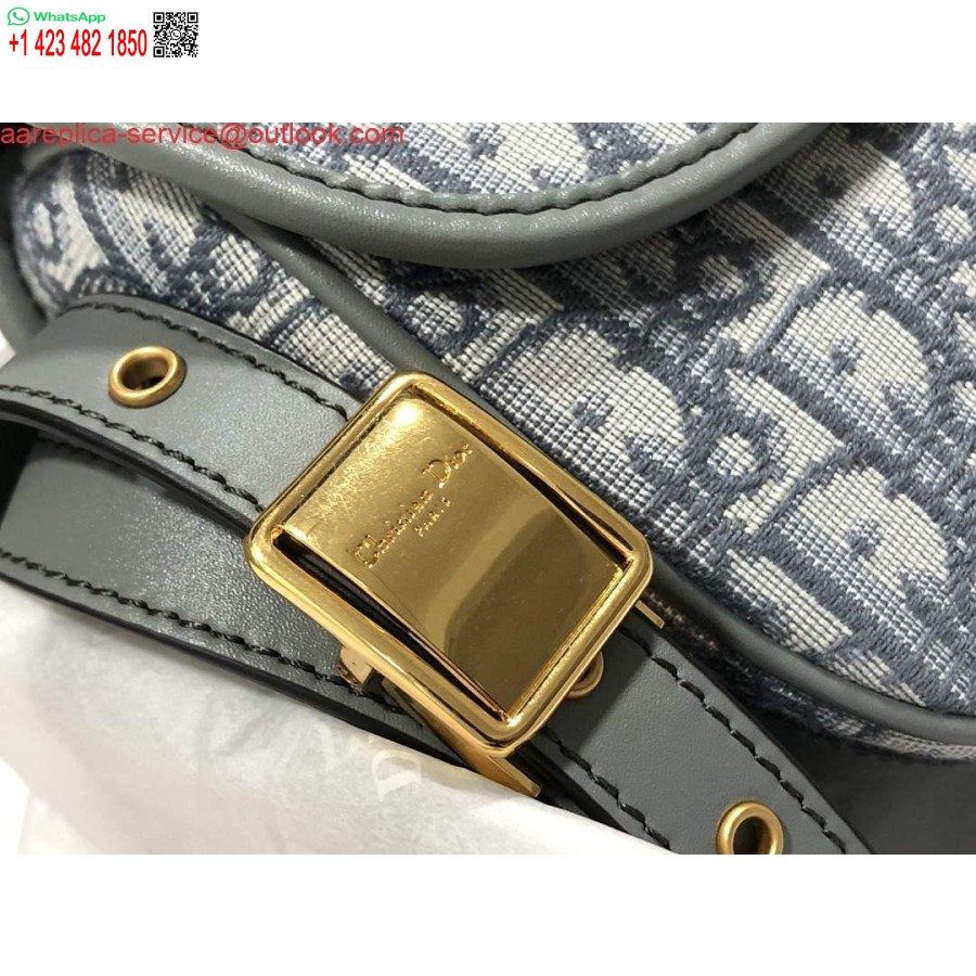 ρεπλίκα Dior M9317 Dior Bobby μεσαίο χιαστί τσάντα λοξό ζακάρ ανοιχτό πράσινο