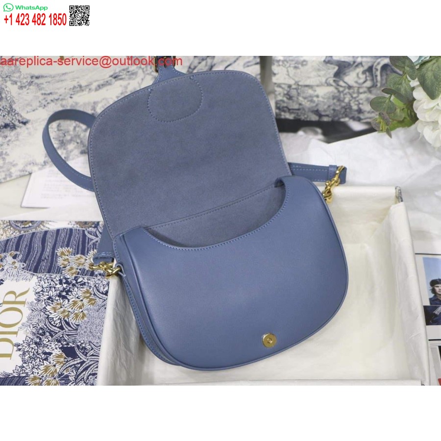 Replica Dior M9317 Crossbody Small Dior Bobby Bag Lake Blue Box Veršio Oda
