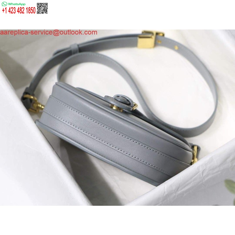ρεπλίκα Dior M9317 χιαστί μικρή τσάντα Dior Bobby γκρι κουτί δέρμα μοσχαριού