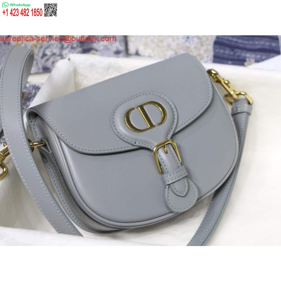 Réplique Dior M9317 Bandoulière Petit Sac Dior Bobby Cuir De Veau Box Gris