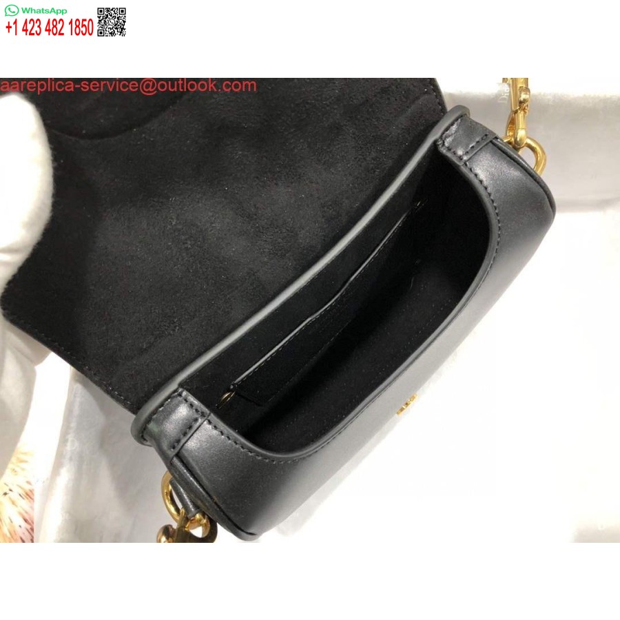 Replica Dior M9317 Tracolla Piccola Borsa Dior Bobby Scatola Nera In Pelle Di Vitello