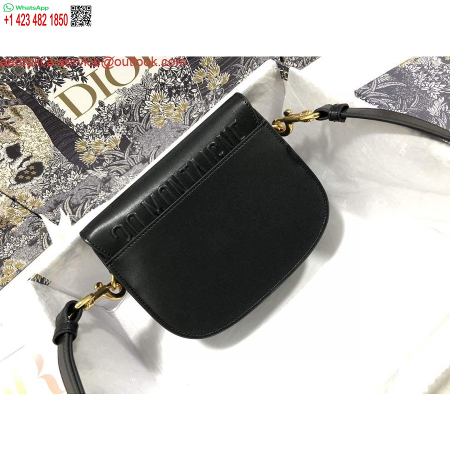 Réplique Dior M9317 Bandoulière Petit Sac Dior Bobby Cuir De Veau Box Noir