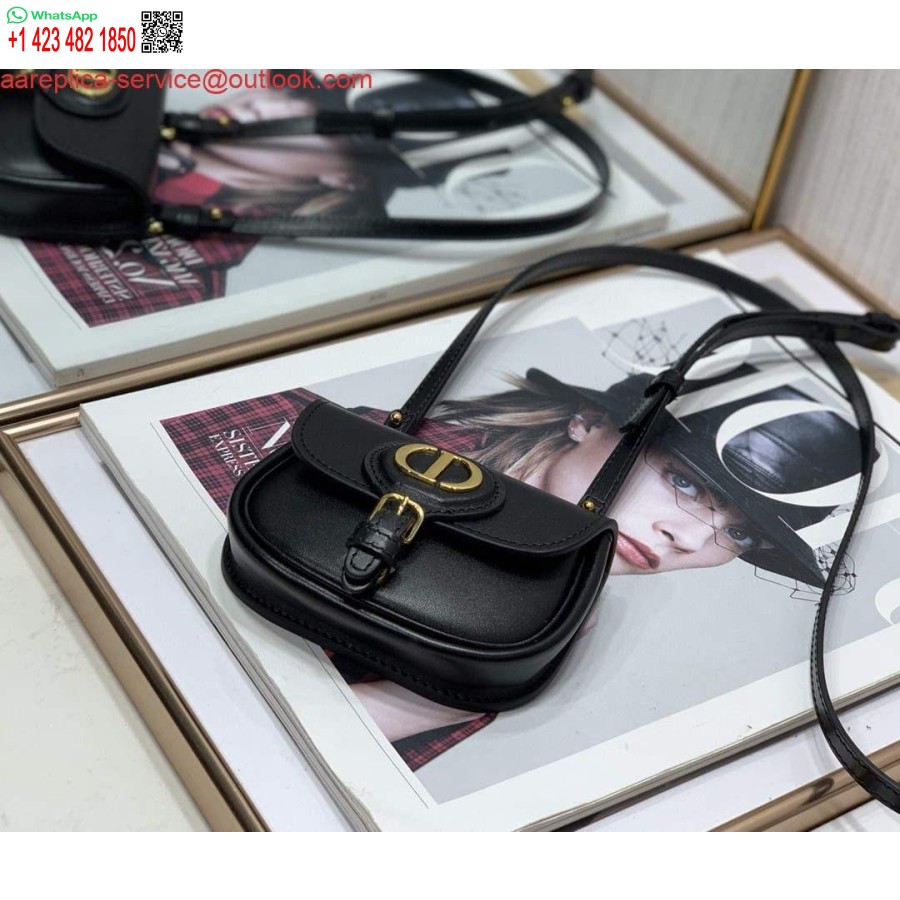 Replica Dior M2278 Mini Borsa Bobby Scatola Nera In Pelle Di Vitello
