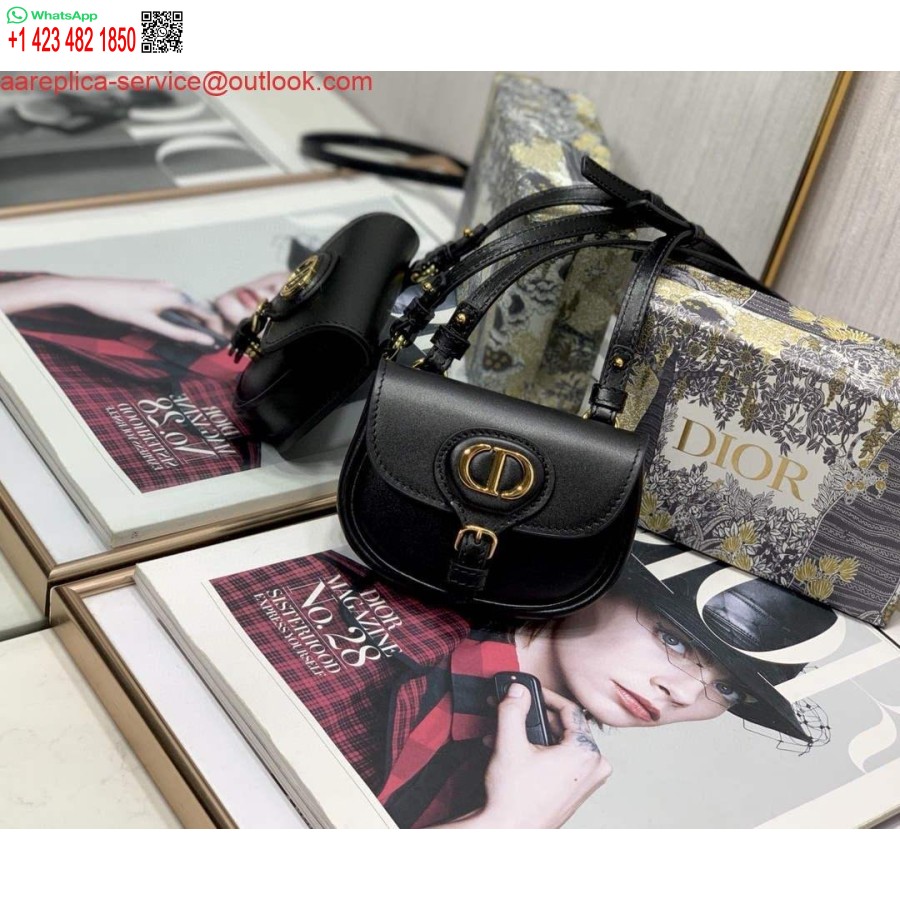 Replica Dior M2278 Mini Borsa Bobby Scatola Nera In Pelle Di Vitello