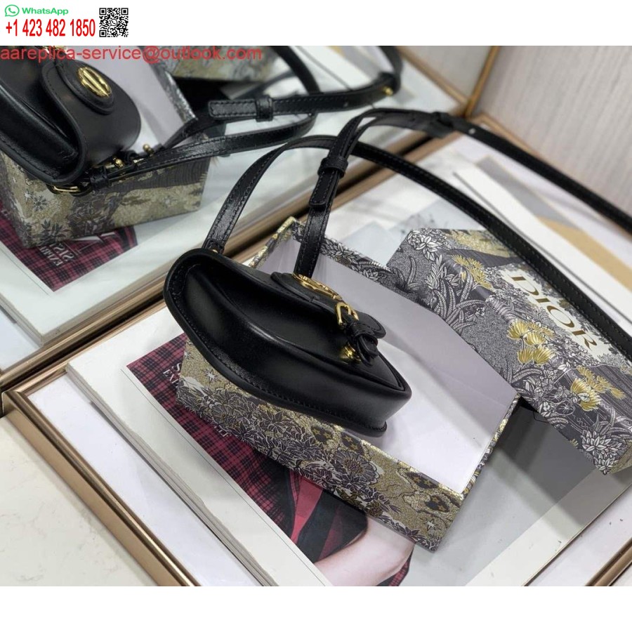 Replica Dior M2278 Mini Borsa Bobby Scatola Nera In Pelle Di Vitello