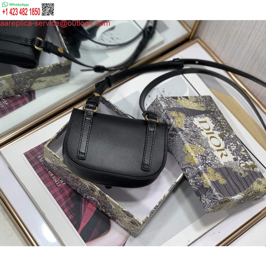 Replica Dior M2278 Mini Borsa Bobby Scatola Nera In Pelle Di Vitello