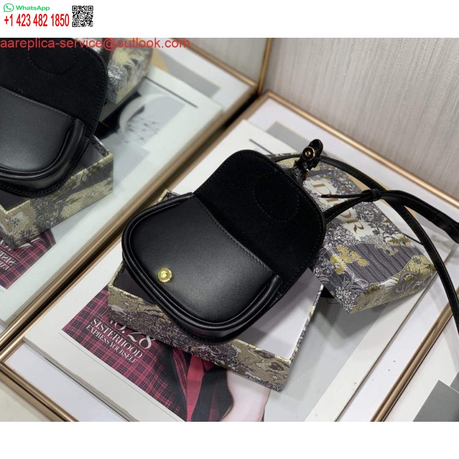 Replica Dior M2278 Mini Borsa Bobby Scatola Nera In Pelle Di Vitello