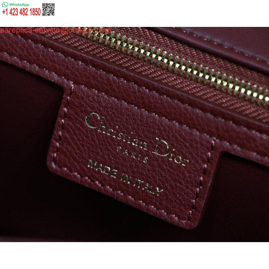 ماکت Dior M9243 کیسه بزرگ Caro پوست گوساله قرمز