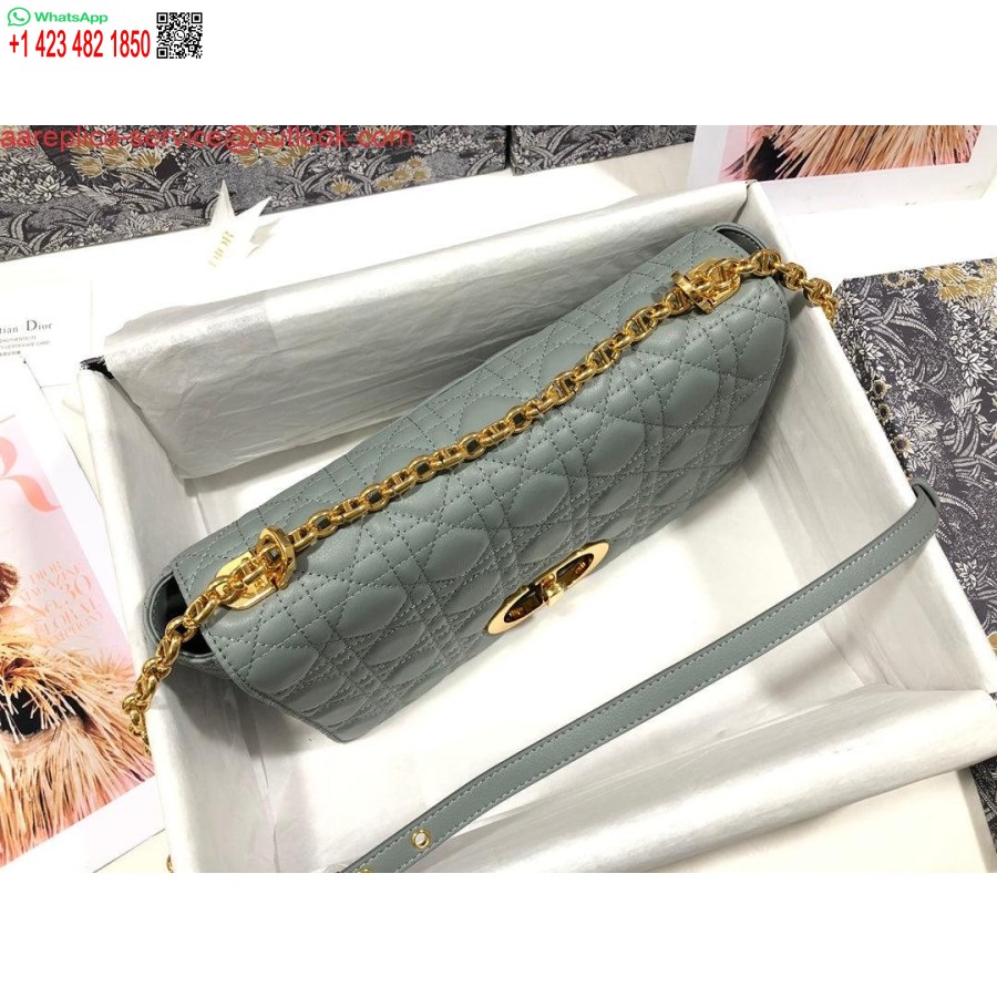 Replika Dior M9243 Didelis Karoso Krepšys Blauzdos Pilkos Spalvos