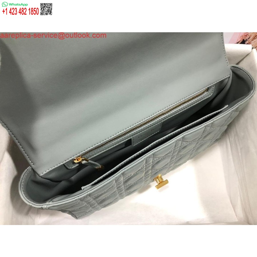 Replika Dior M9243 Didelis Karoso Krepšys Blauzdos Pilkos Spalvos