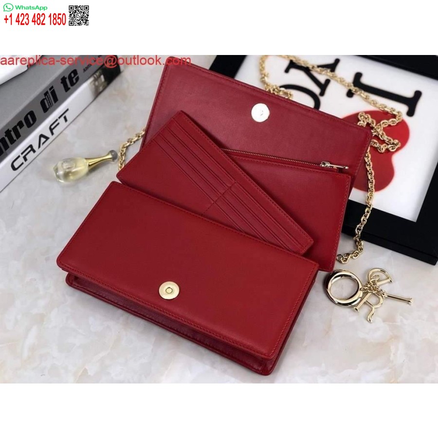 Replica Dior S0204 Lady Dior Maišelis Ultramatinis Cannage Blauzdos Raudonas