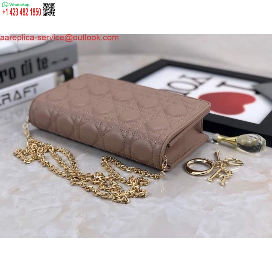 Replica Dior S0204 Lady Dior Maišelis Ultramatinis Cannage Blauzdos šviesiai Rožinis