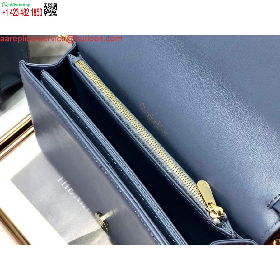 Replica Dior S0204 Lady Dior Husă Ultramat Piele De Vițel Cannage Albastru