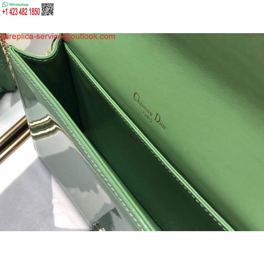 Replica Dior S0204 Lady Dior Husă Brevet Cannage Piele De Vițel Verde
