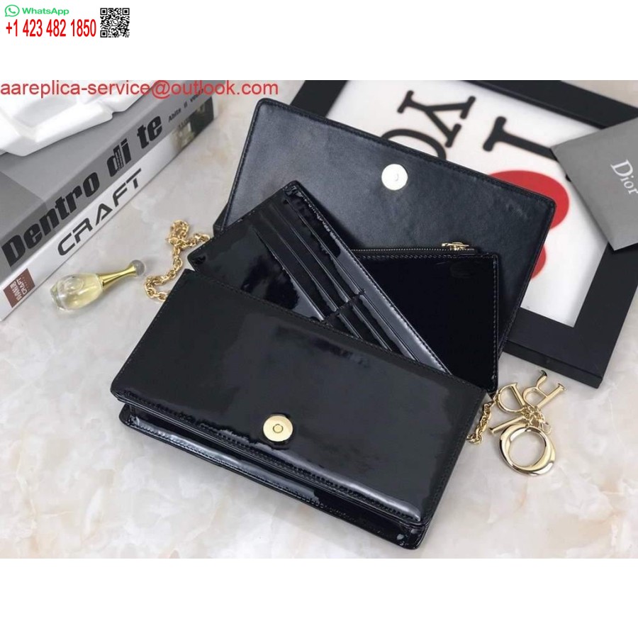 Replica Dior S0204 Lady Dior Husă Brevet Cannage Piele De Vițel Negru