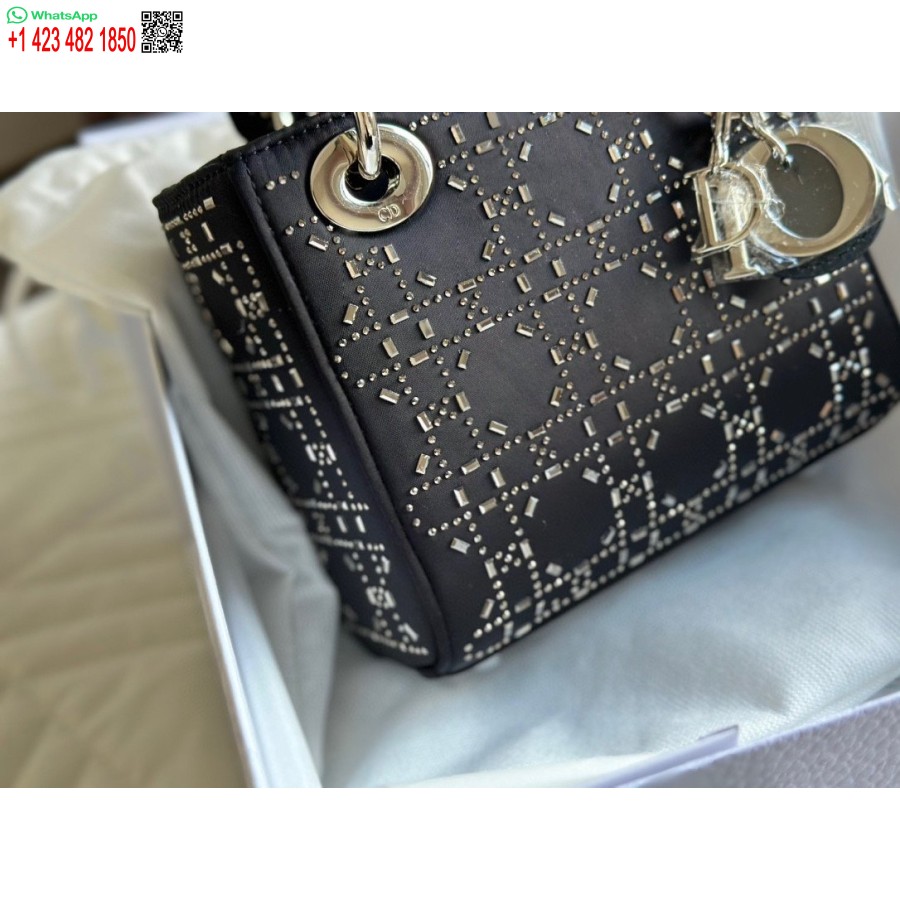 Neuankömmling Dior Princess Anna Tote Bag Black Diamond Handtasche