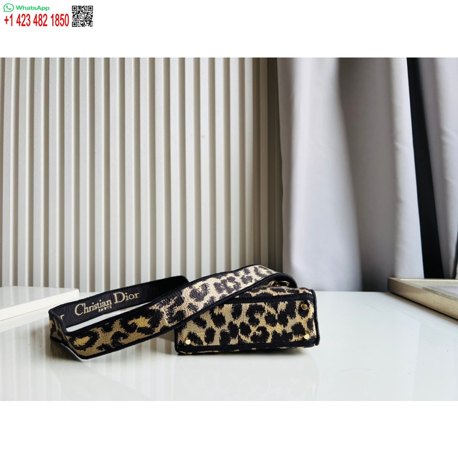 Borsa Tote Dior Princess Anna 2024, Borsa Con Ricamo Cervo Leopardato