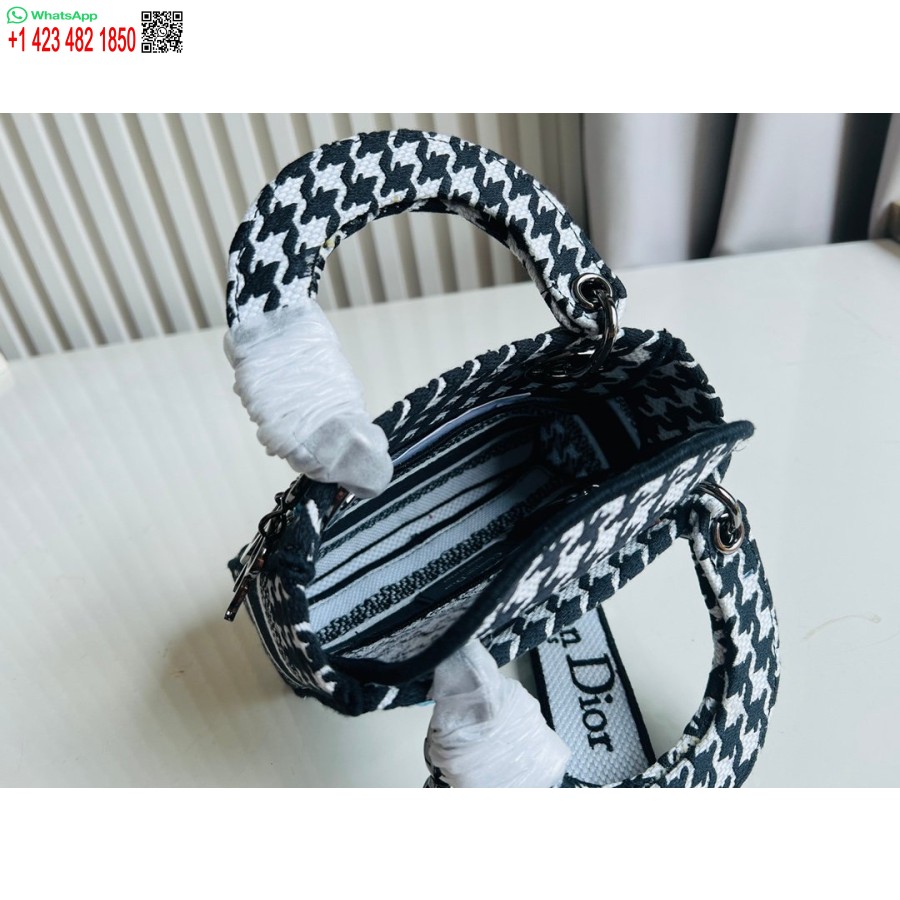 2024 ディオール プリンセス アンナ トートバッグ ブラック ホワイト 鹿刺繍 ハンドバッグ