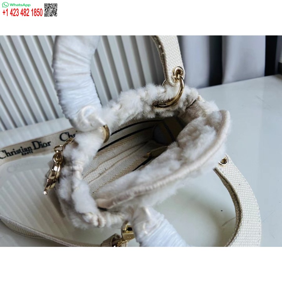 2024 Dior Princess Anna Torba Typu Tote Bag Biała Torebka Z Haftem Jelenia