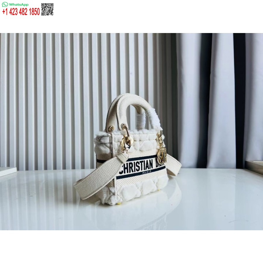 2024 Dior Princess Anna Torba Typu Tote Bag Biała Torebka Z Haftem Jelenia