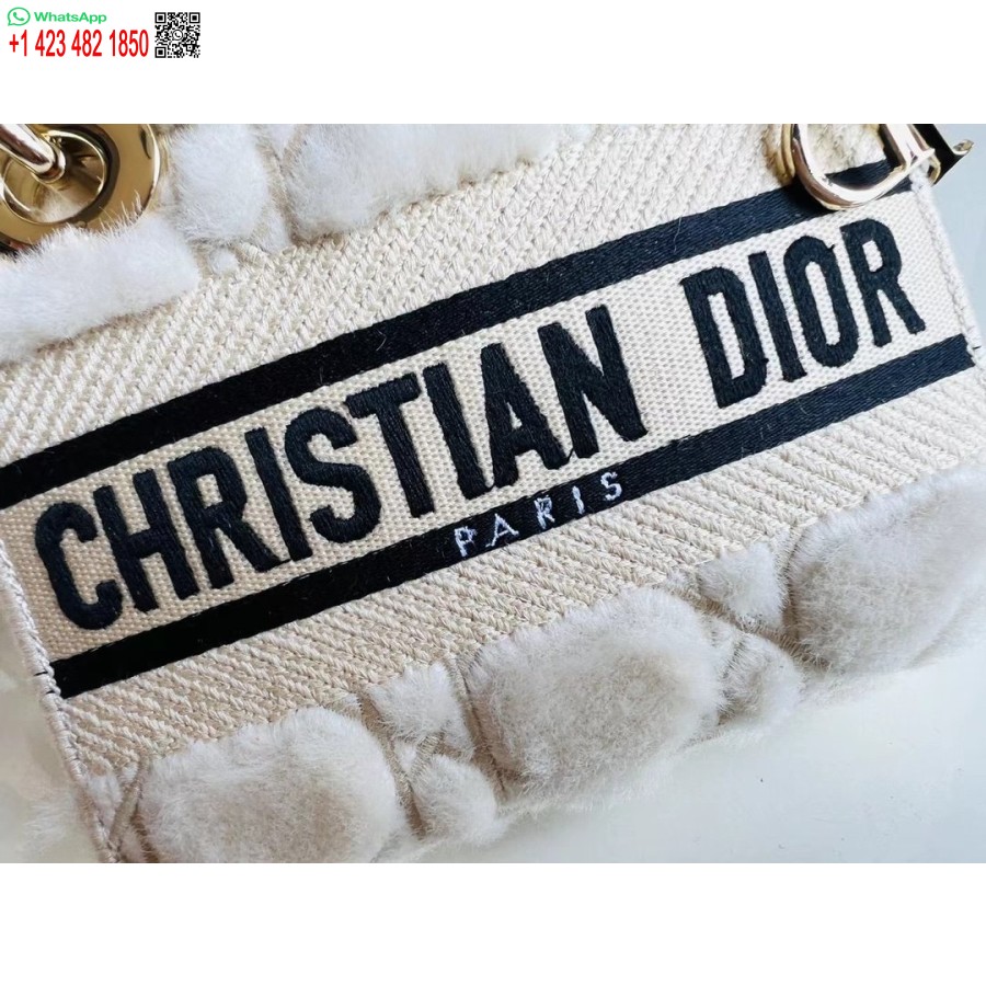 2024 Dior Princess Anna Torba Typu Tote Bag Biała Torebka Z Haftem Jelenia