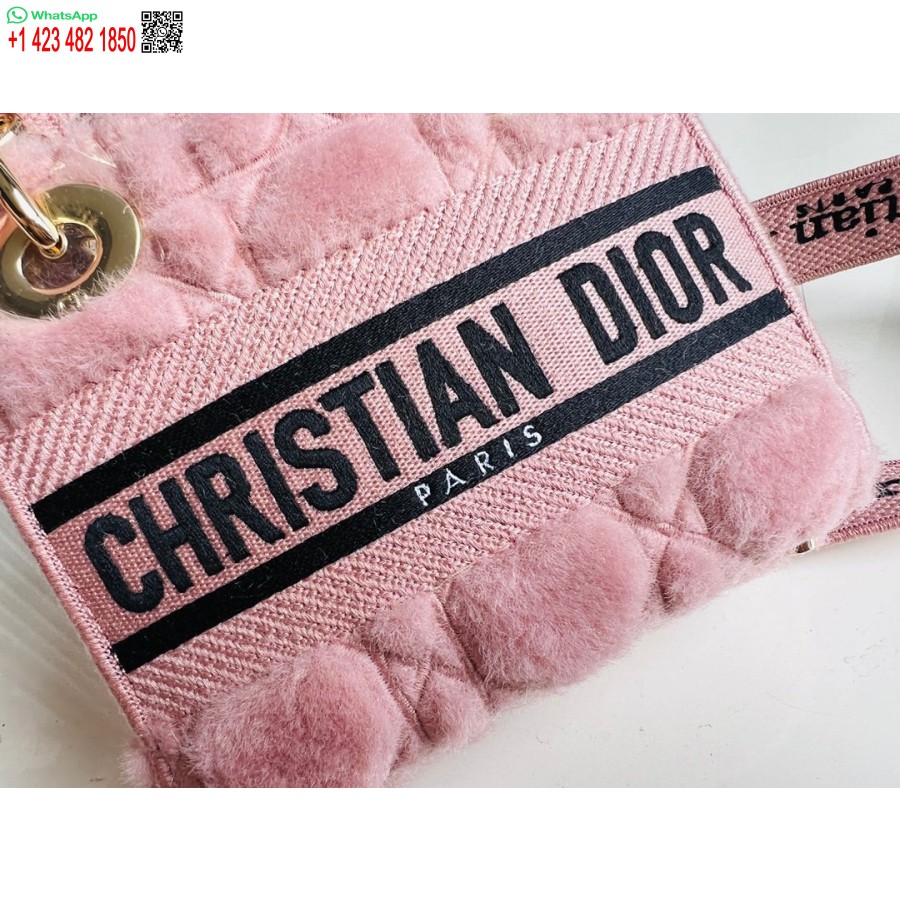 Сумка-тоут Dior Princess Anna 2024 розового цвета с вышивкой оленя