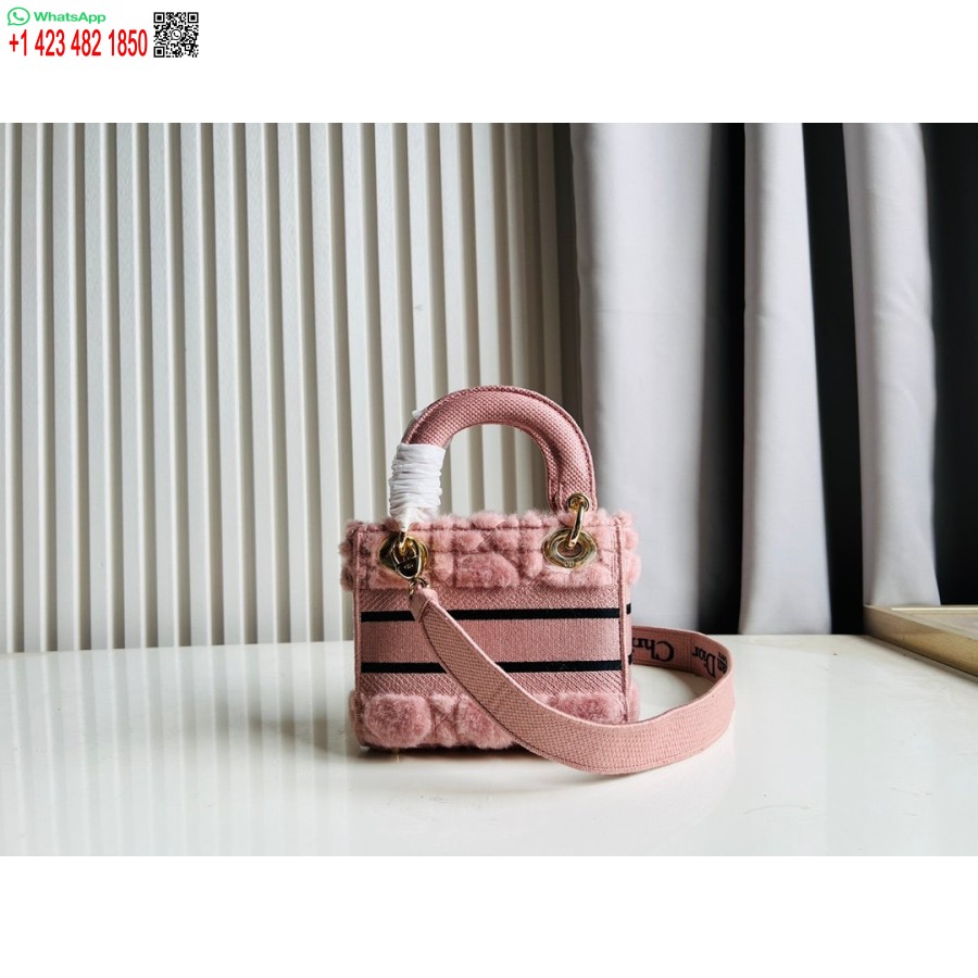 Сумка-тоут Dior Princess Anna 2024 розового цвета с вышивкой оленя