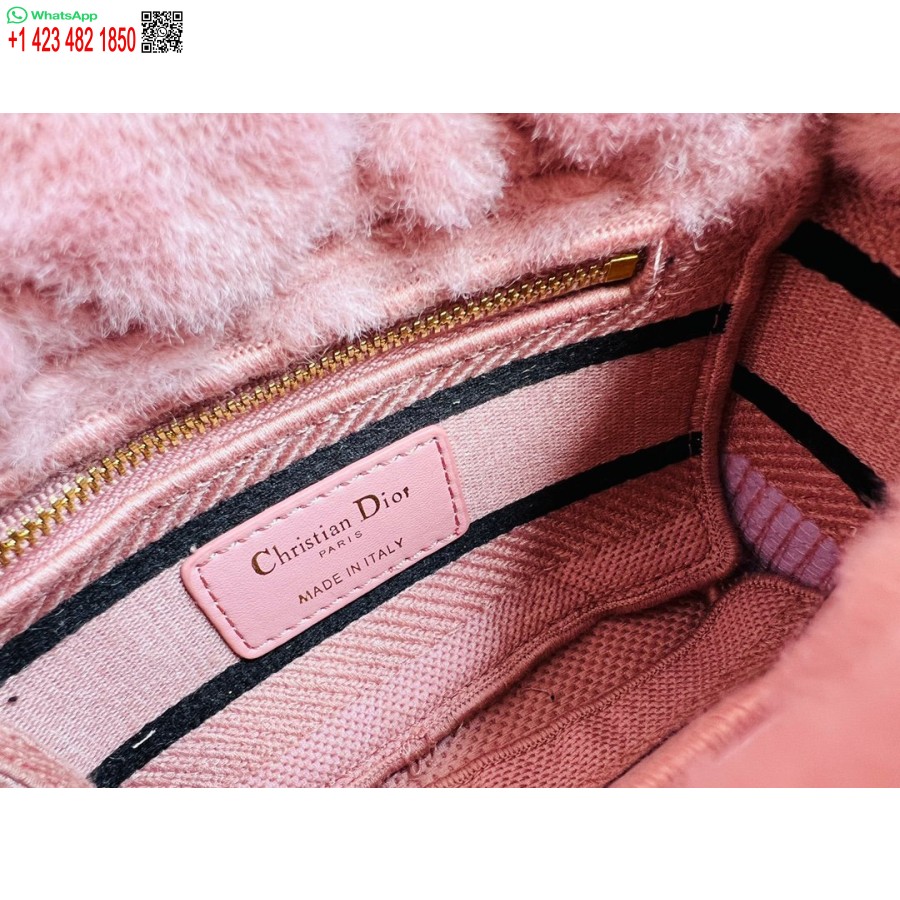 Сумка-тоут Dior Princess Anna 2024 розового цвета с вышивкой оленя