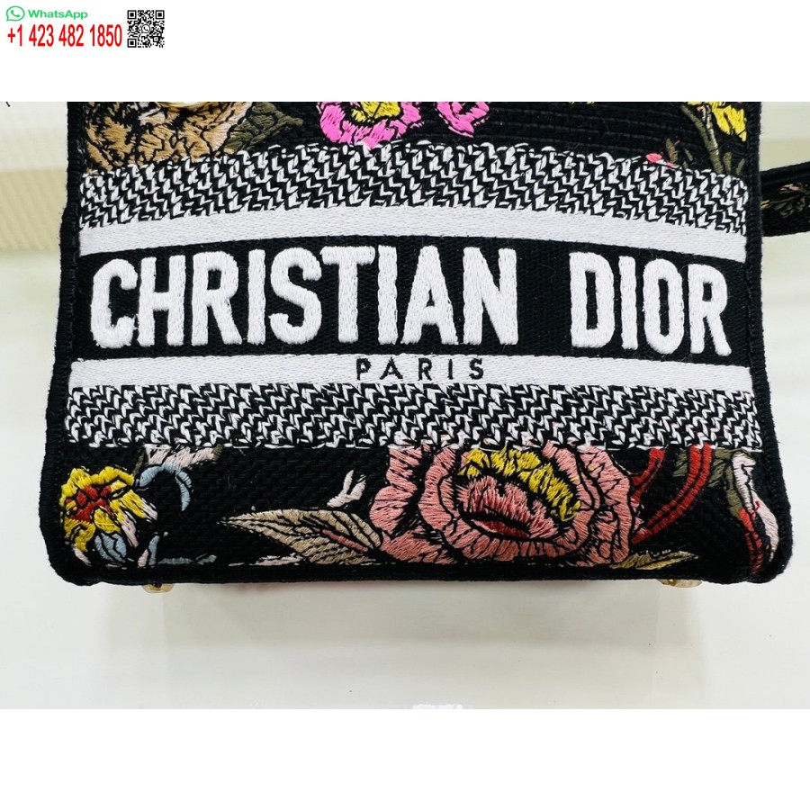 2024 Borsa Tote Dior Princess Anna Ricamo Cervo Multicolor Nero