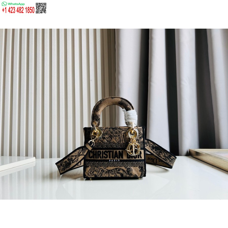 2024 Sac Cabas Dior Princesse Anna Broderie Cerf Multicolore Marron