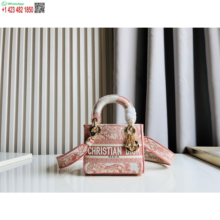 2024 Sac Cabas Dior Princesse Anna Broderie Cerf Multicolore Rose