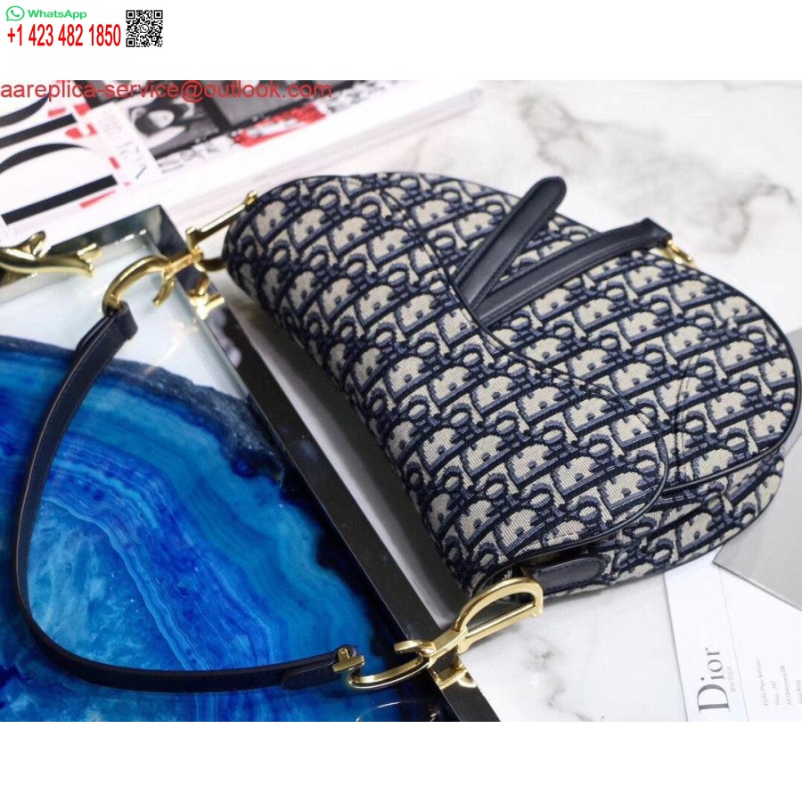 ماکت کیسه زین دیور M0446 ژاکارد مورب آبی دیور