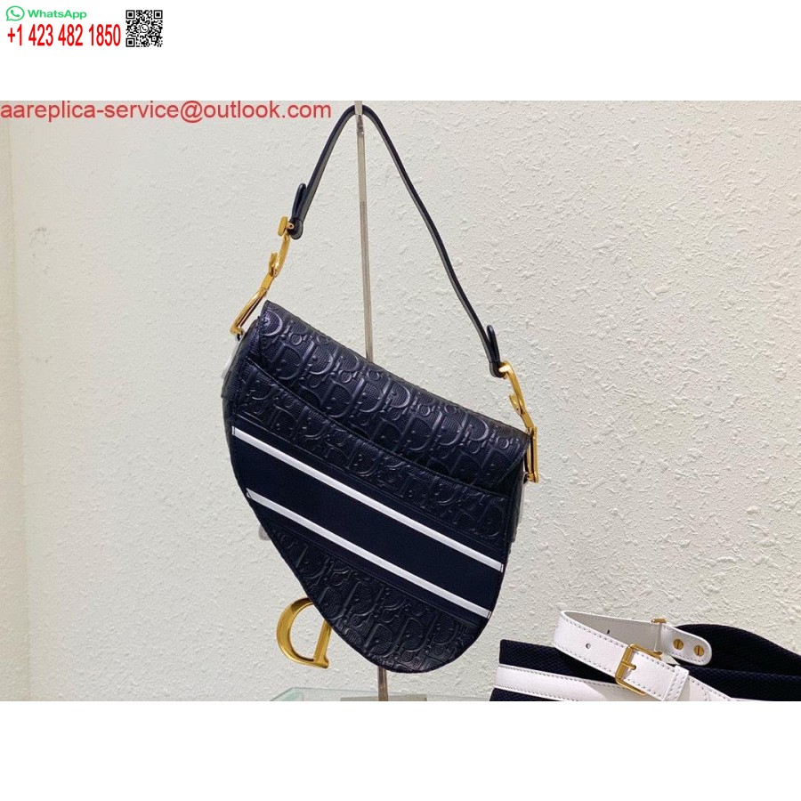 レプリカ ディオール サドル バッグ M0446 ブラック オブリーク パンチング エンボス カーフスキン